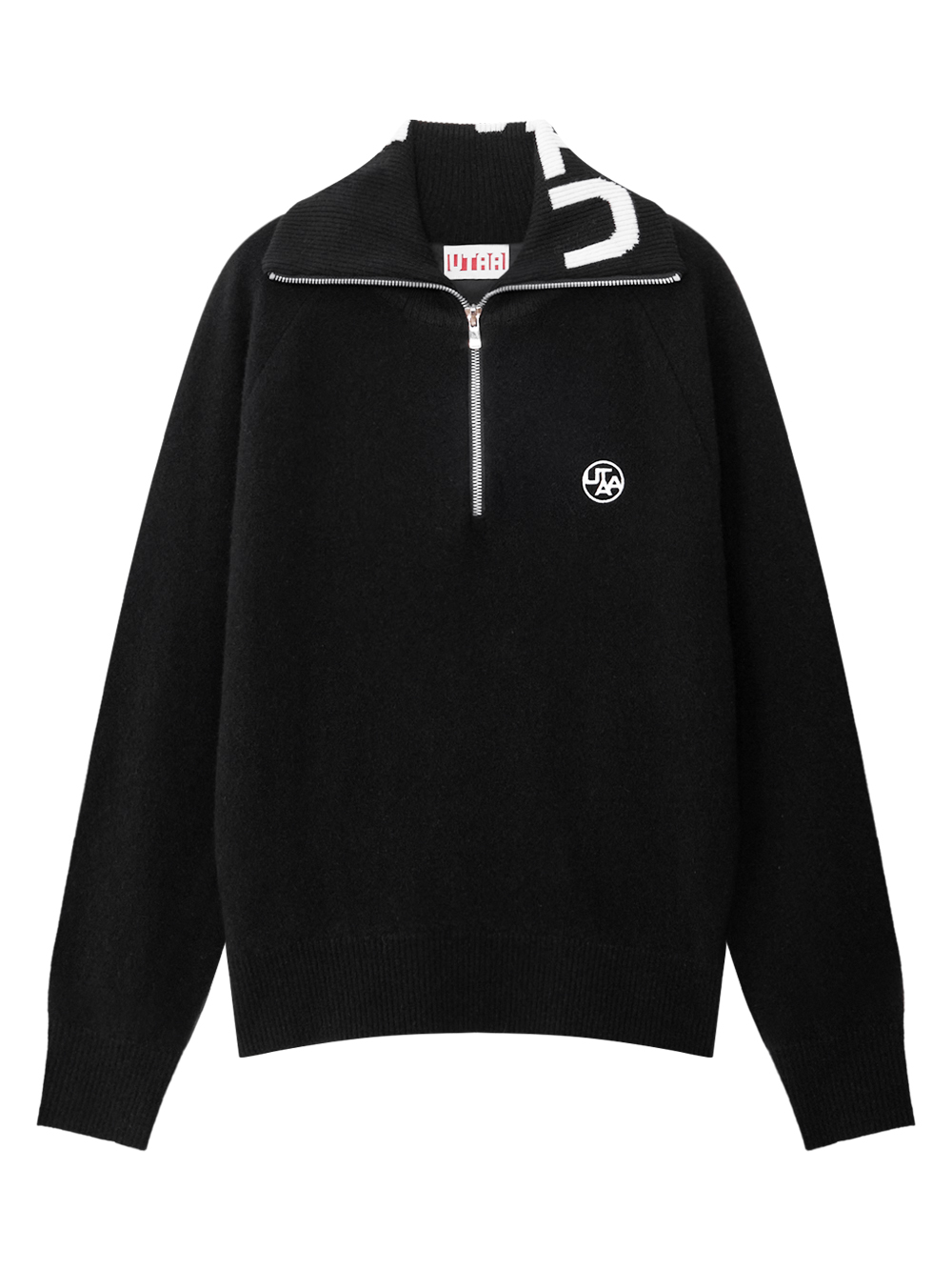 Áo len cổ cao nửa khóa kéo phối màu biểu tượng Utah — UTAA Knit