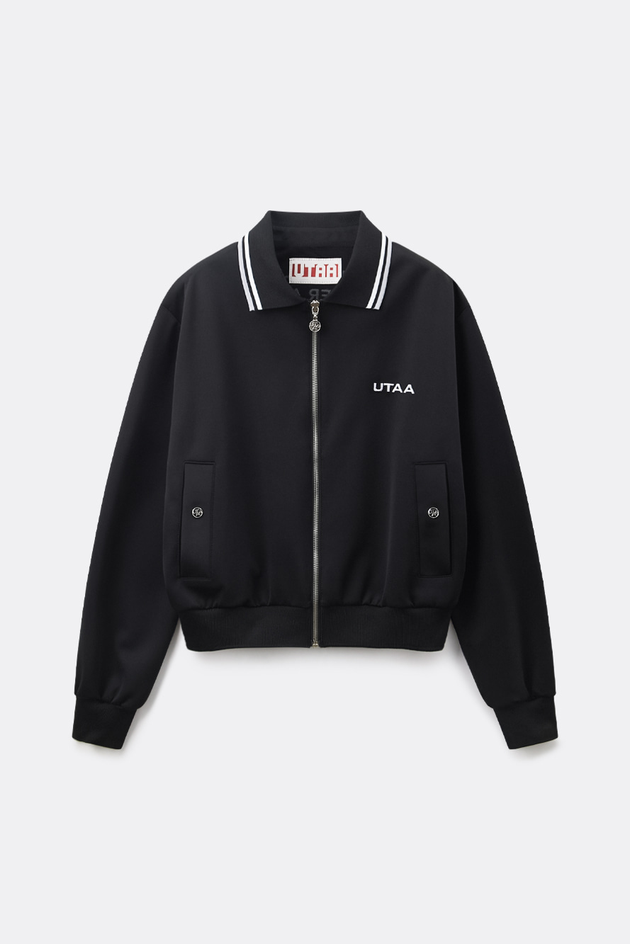 Áo len kiểu blouson hai lớp màu xám nhạt Utah — UTAA Knit