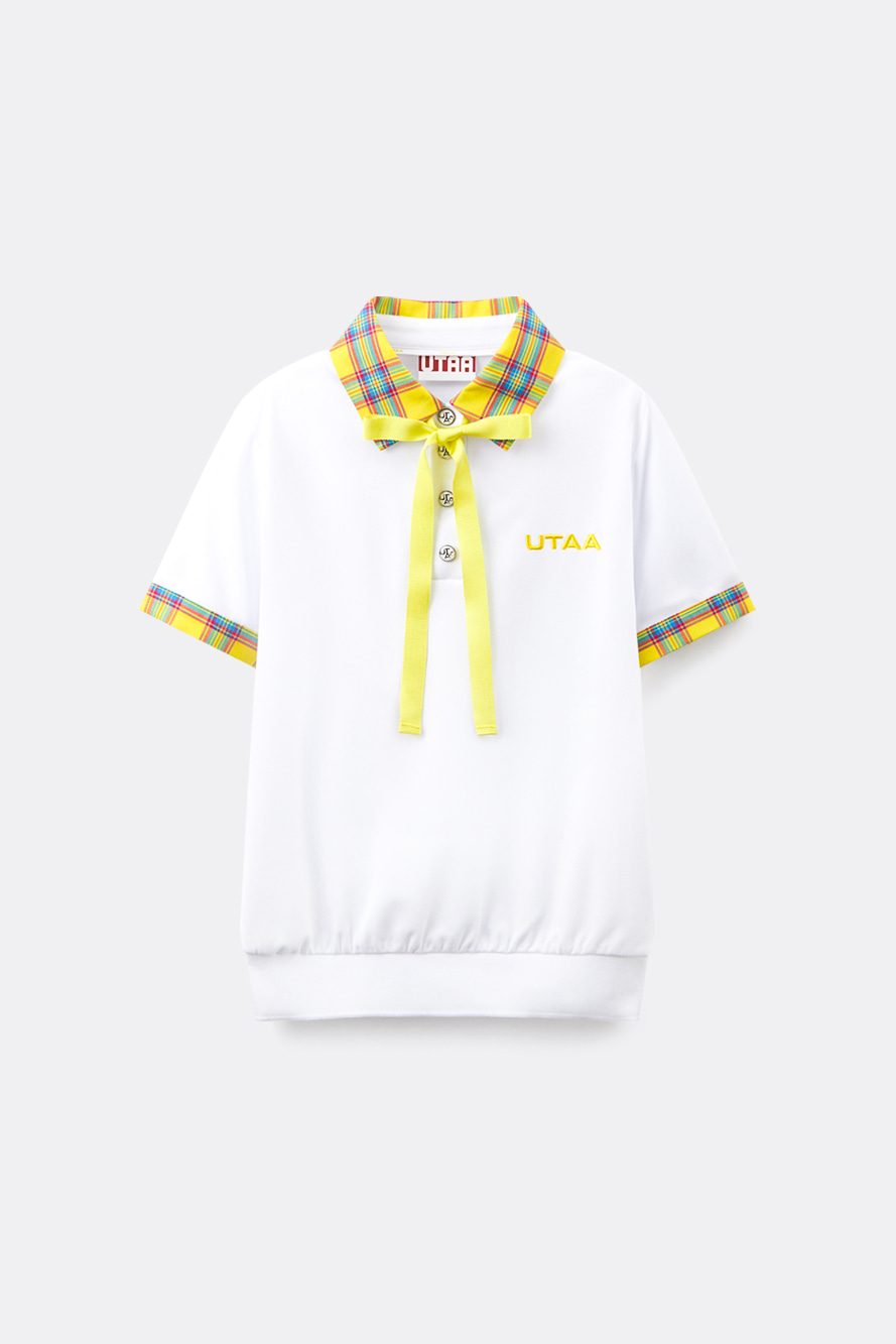 Áo thun PK kẻ caro tartan Utah Pop Color Tie — UTAA T-Shirt