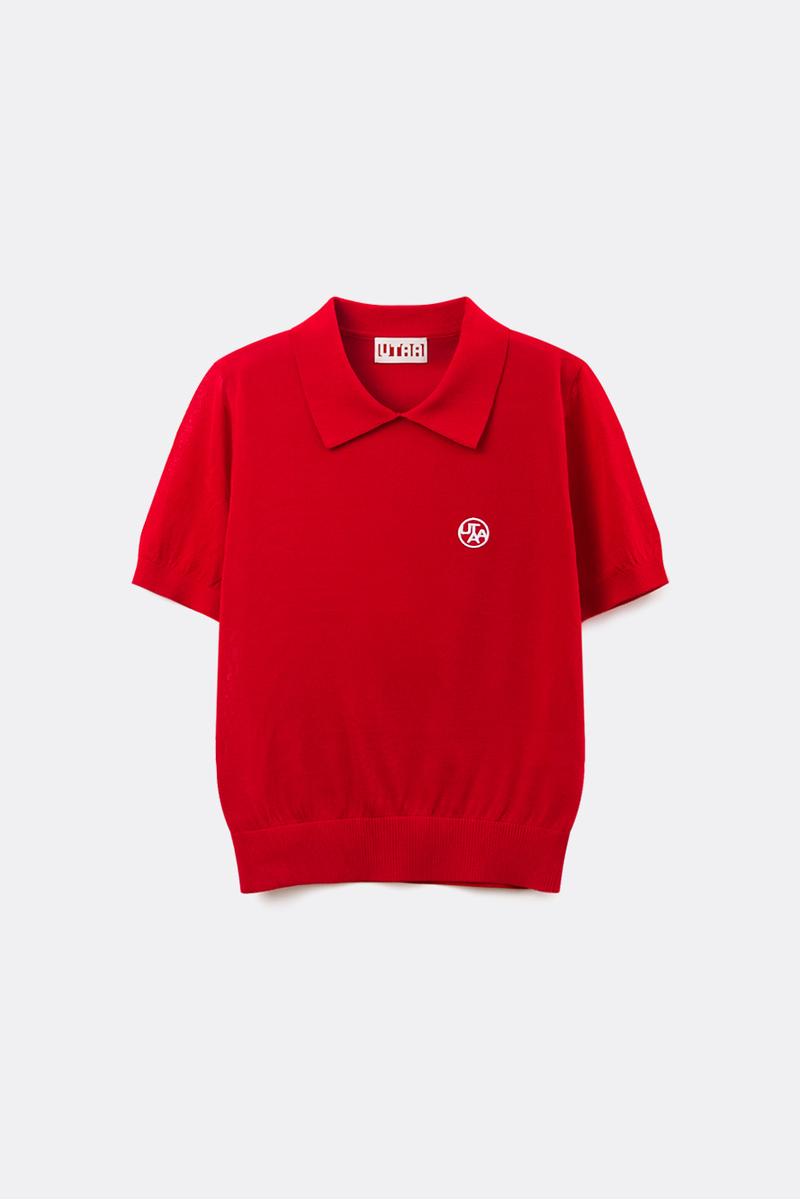 Áo thun dệt kim PK thêu logo UTAA ở lưng — UTAA | Seoul Golf Fashion