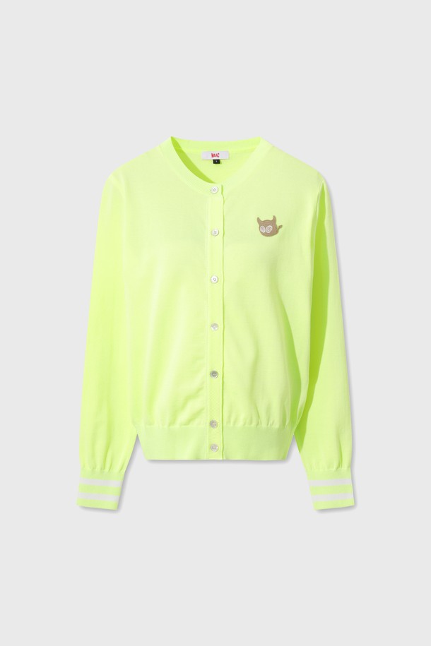 Áo knit golf nữ cổ tròn tay dài màu vàng chanh — WAAC | Seoul Golf Fashion