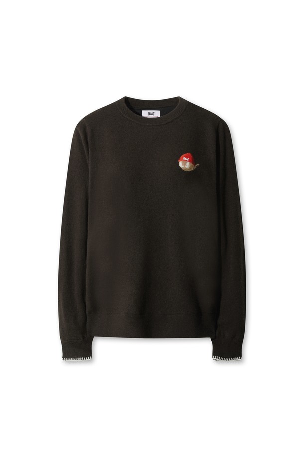Áo knit golf nữ tay dài màu đen chấm bi nhỏ — WAAC | Seoul Golf Fashion