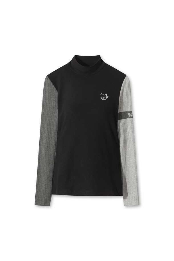 Áo sơ mi golf nữ tay dài phối màu đen xám WAAC — WAAC | Seoul Golf Fashion