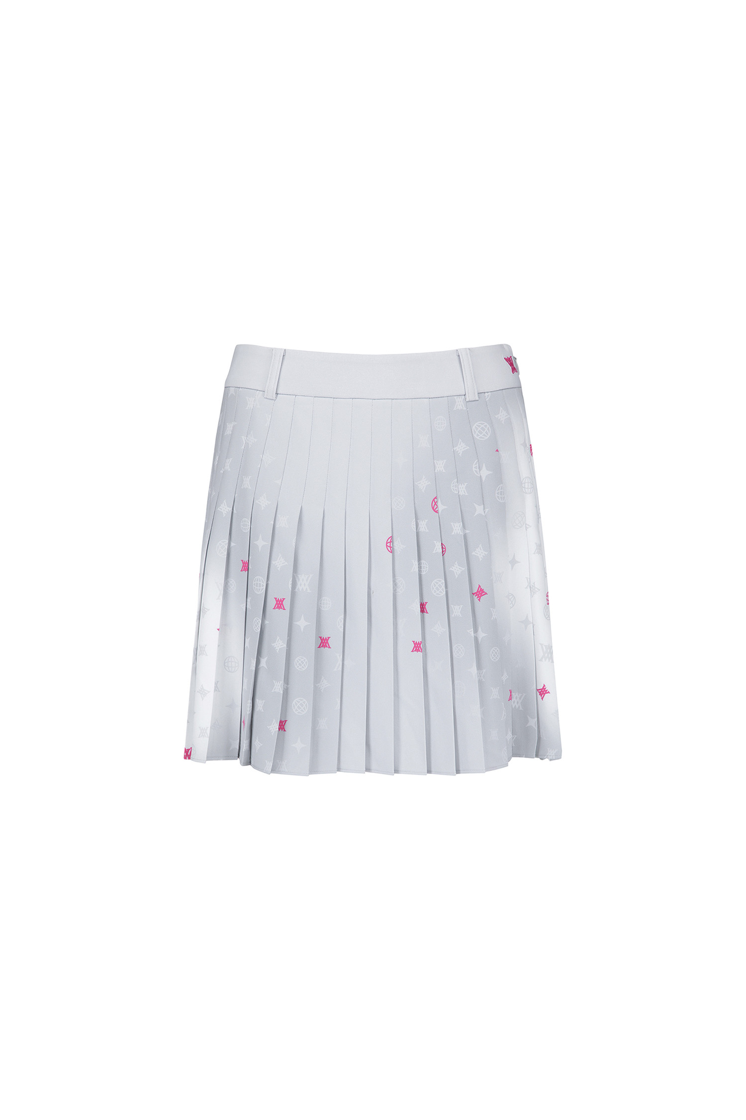 WOMEN SM GRADATION PATTERN PLEATED SKIRT_LG — Anew Skirt