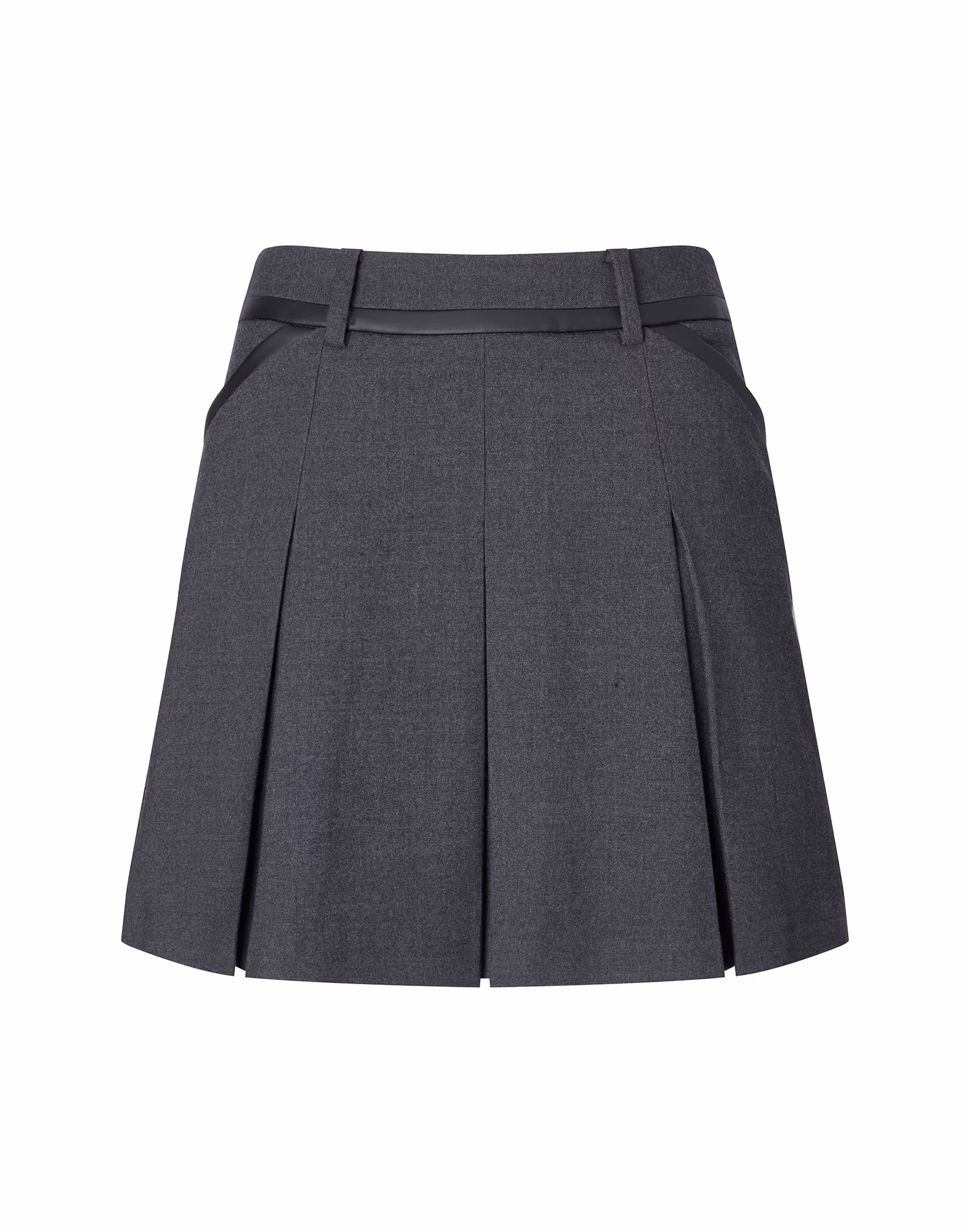 Chân váy xếp ly mùa đông thiết yếu màu xám than cho nữ — Hazzys Skirt