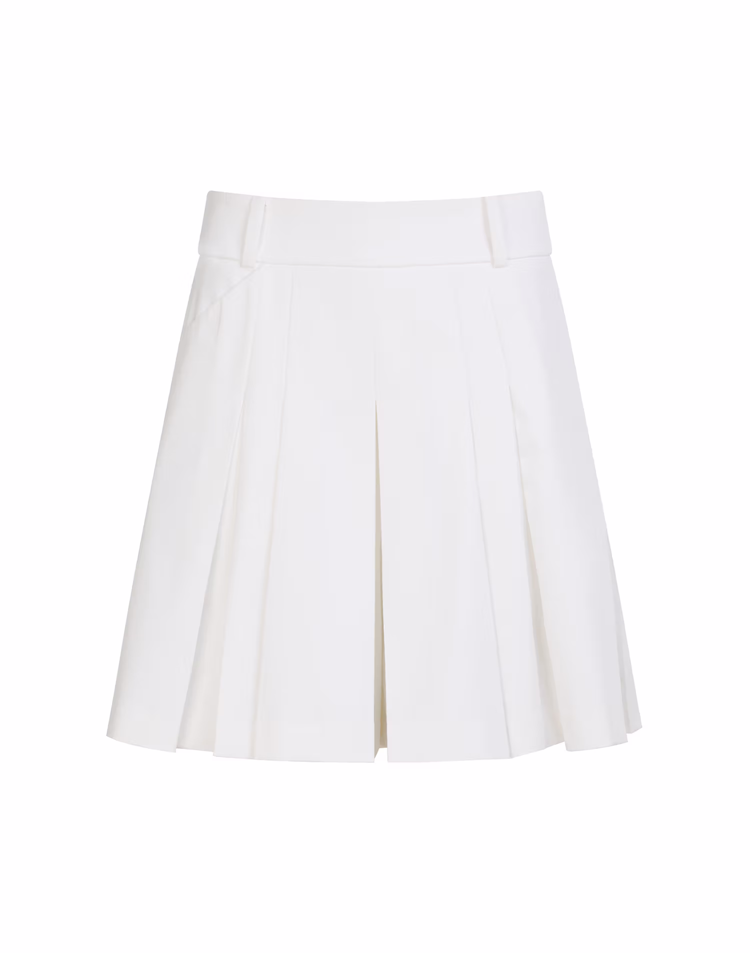 Quần đùi culotte xếp ly màu trắng dành cho nữ — Hazzys | Seoul Golf Fashion