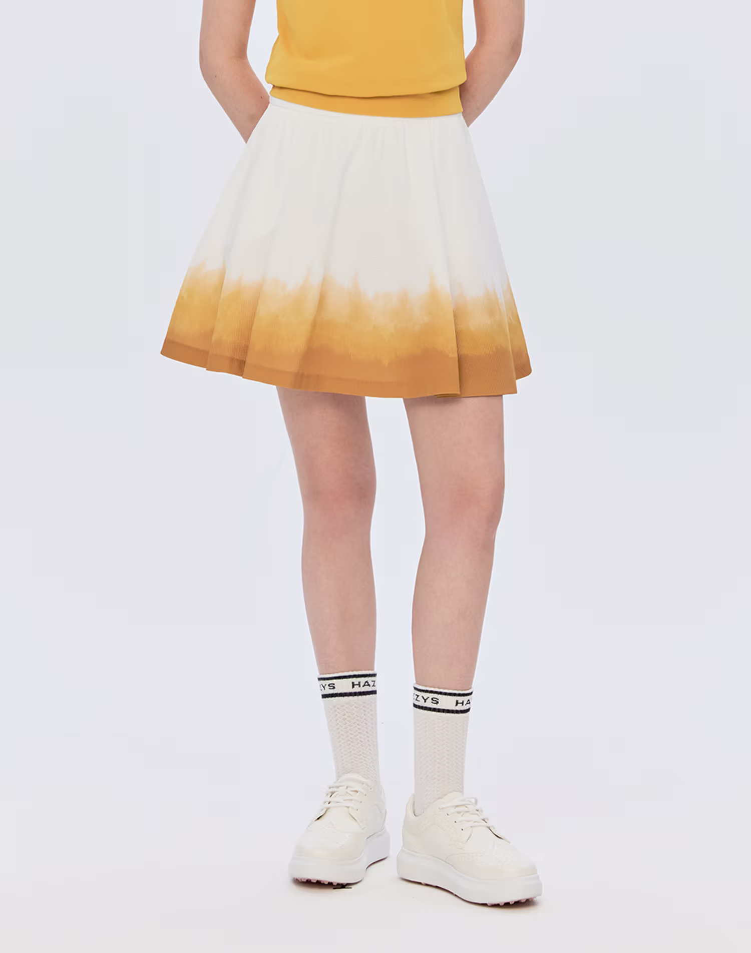 Váy xòe màu cam chuyển sắc dành cho nữ — Hazzys | Seoul Golf Fashion