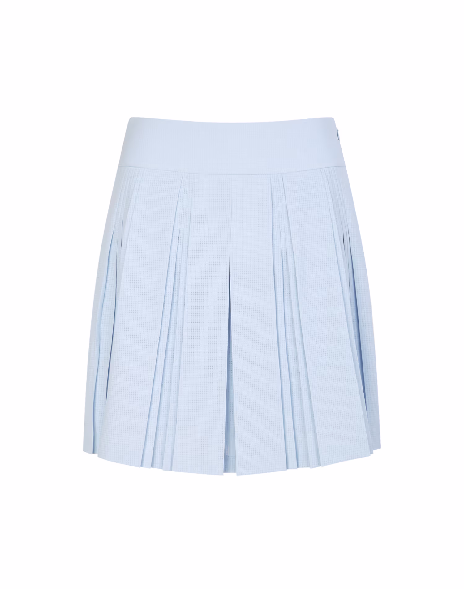 Chân váy xếp ly màu xanh dương dành cho nữ, có chi tiết xếp ly. — Hazzys | Seoul Golf Fashion