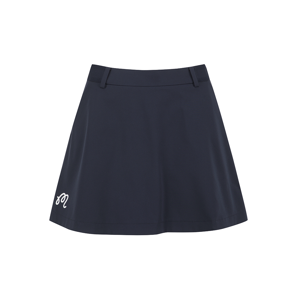Váy xòe nữ golf màu xanh navy điểm nhấn logo lớn Malbon
