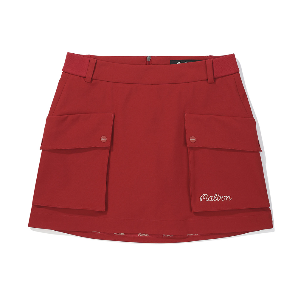 Váy cargo casual màu đỏ — Malbon | Seoul Golf Fashion