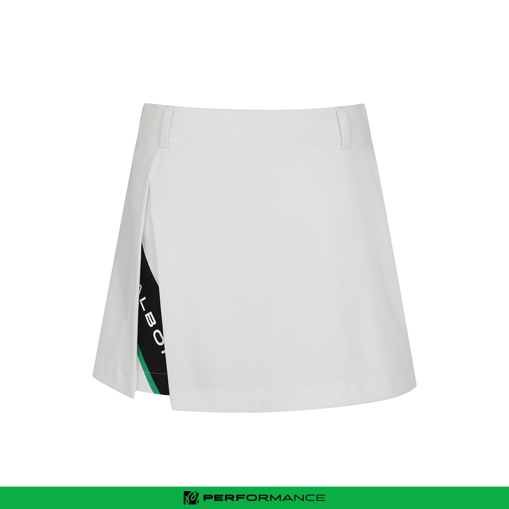 Váy short thể thao Performance màu trắng — Malbon | Seoul Golf Fashion