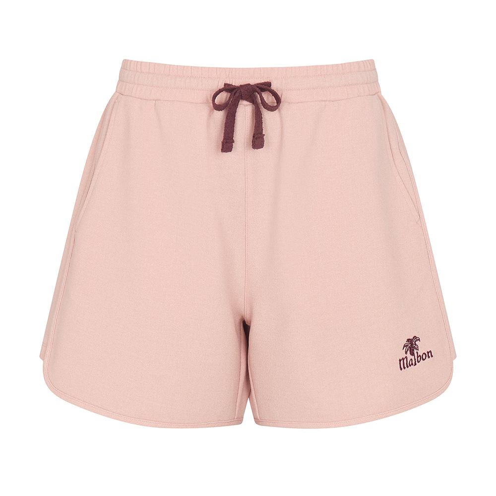 Quần short golf nữ dáng suông màu hồng nhạt — Malbon | Seoul Golf Fashion