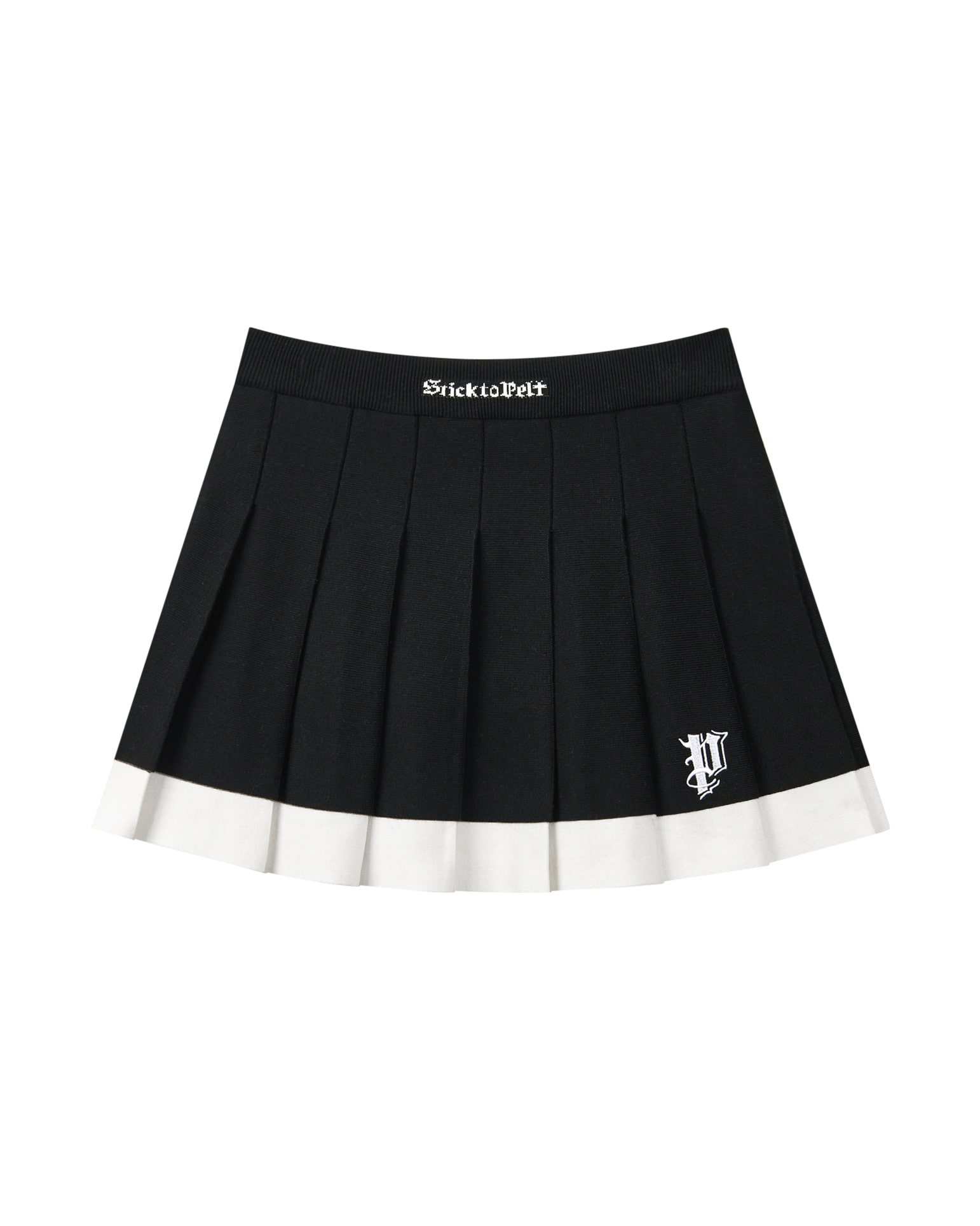 Váy dệt kim xếp ly phối màu bằng nỉ | Seoul Golf Fashion