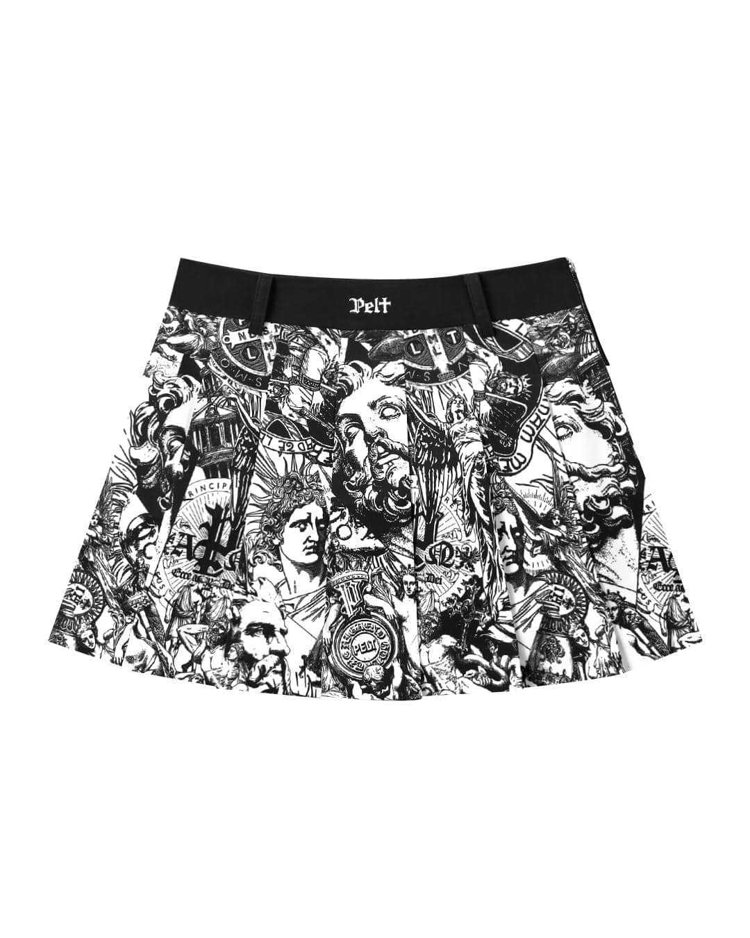Chân váy xếp ly in hình Poseidon bằng nỉ | Seoul Golf Fashion