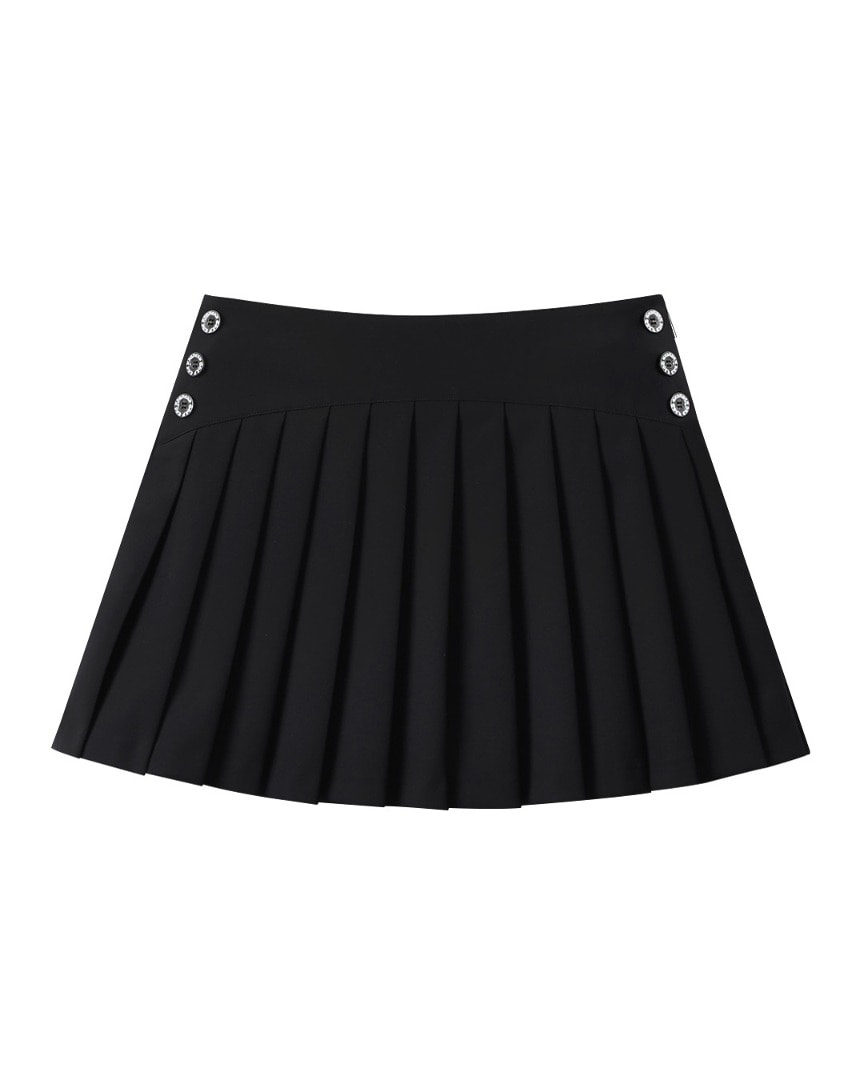 Váy xếp ly cổ cong bằng nỉ | Seoul Golf Fashion