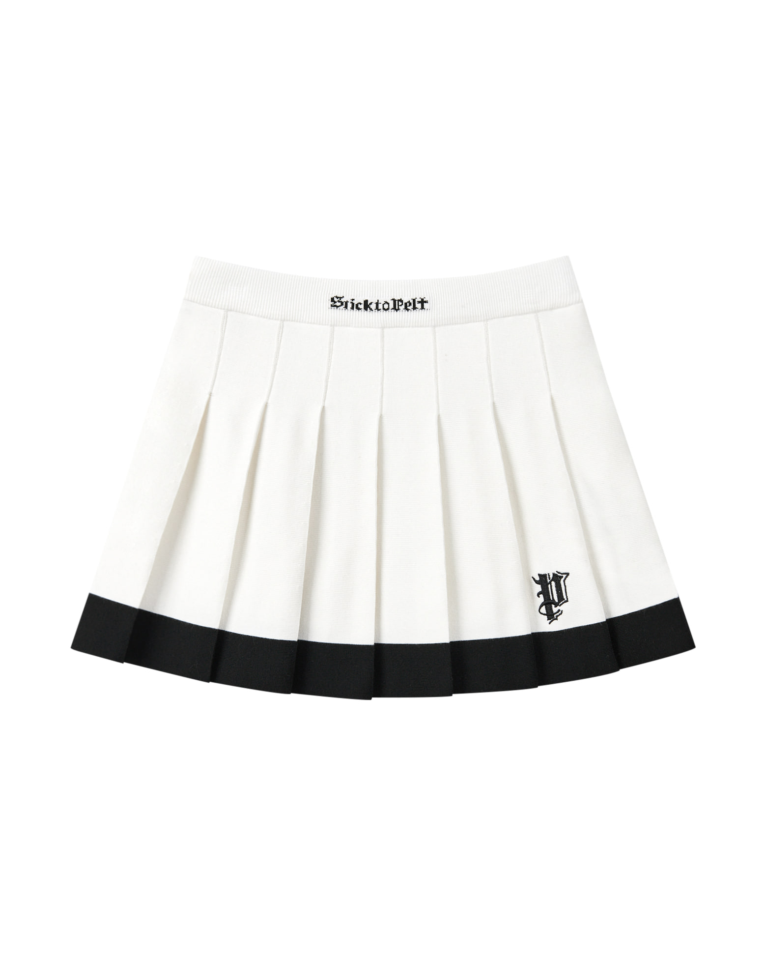 Váy dệt kim xếp ly phối màu bằng nỉ | Seoul Golf Fashion