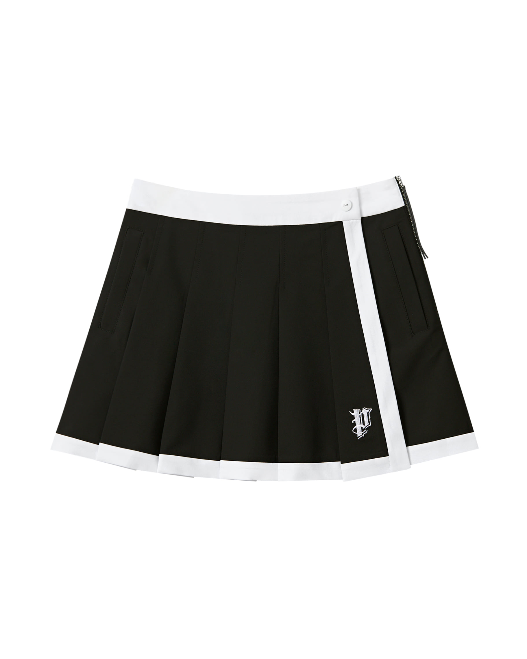 Váy xếp ly quấn với điểm nhấn màu sắc | Seoul Golf Fashion