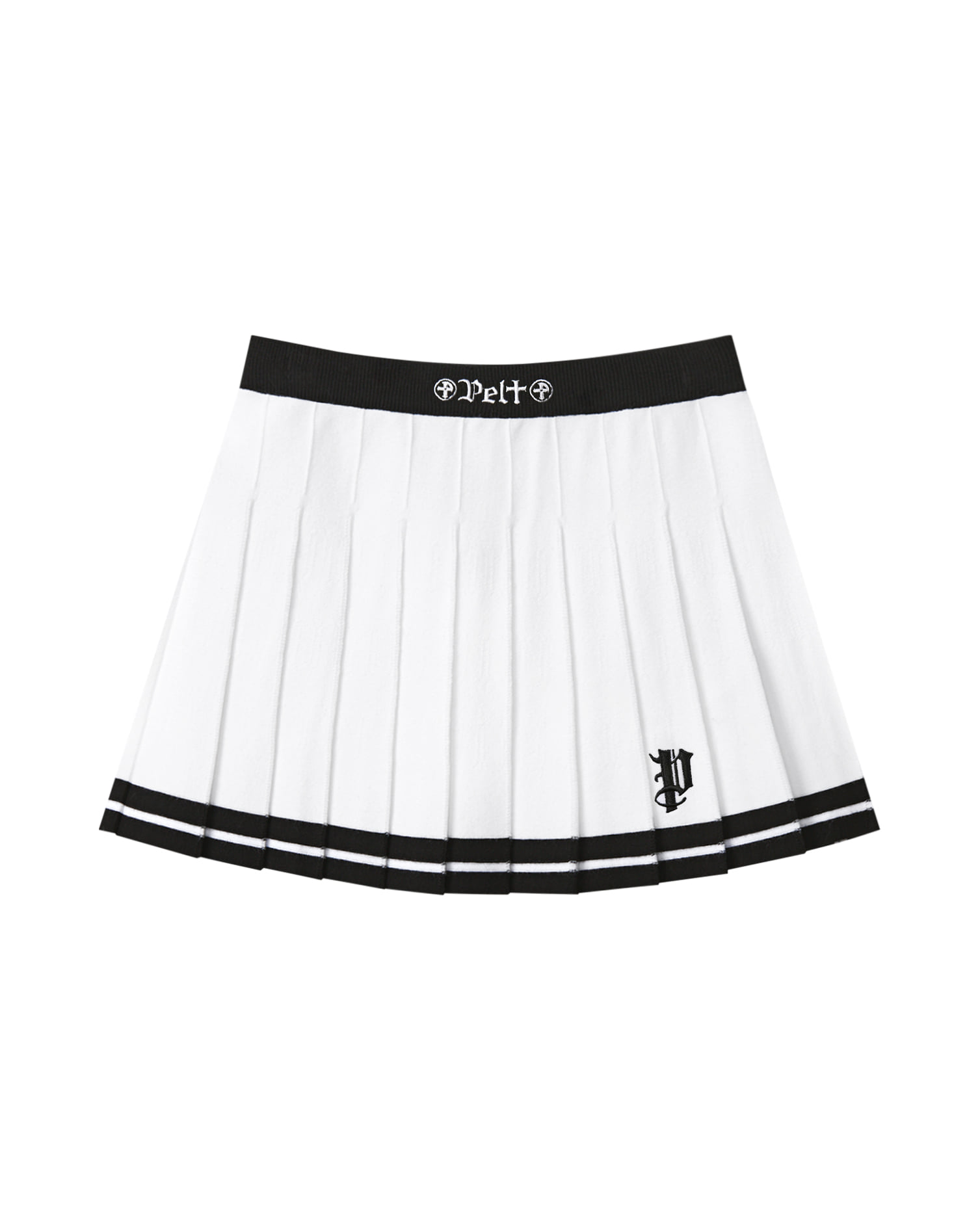 Chân váy chữ A với chi tiết phối màu. | Seoul Golf Fashion