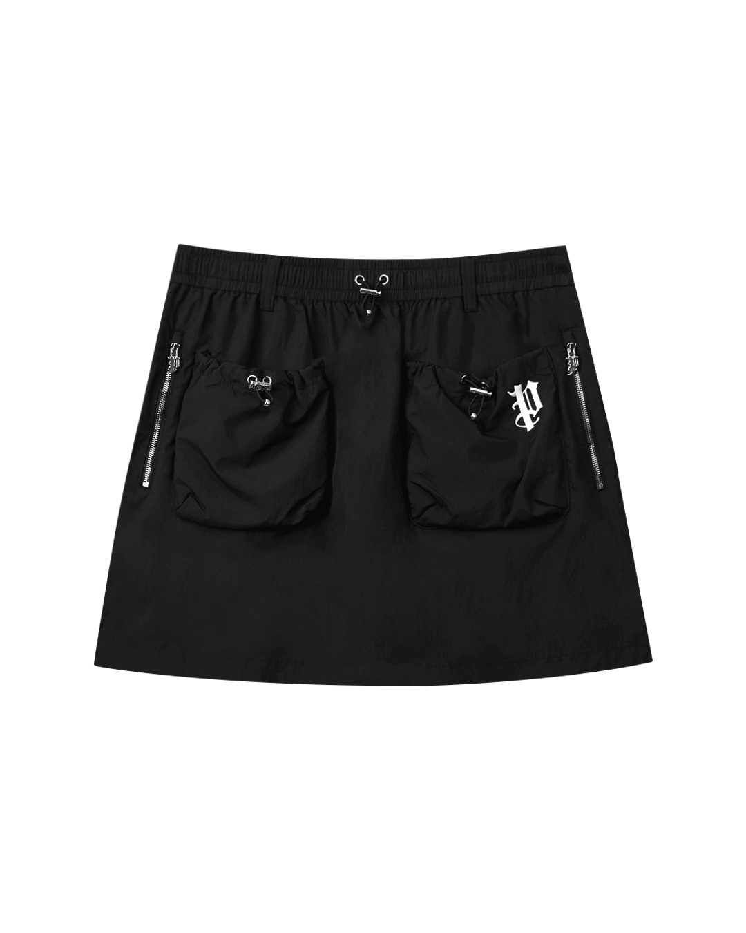Váy ngắn có dải băng logo bằng nỉ ở bên hông. | Seoul Golf Fashion