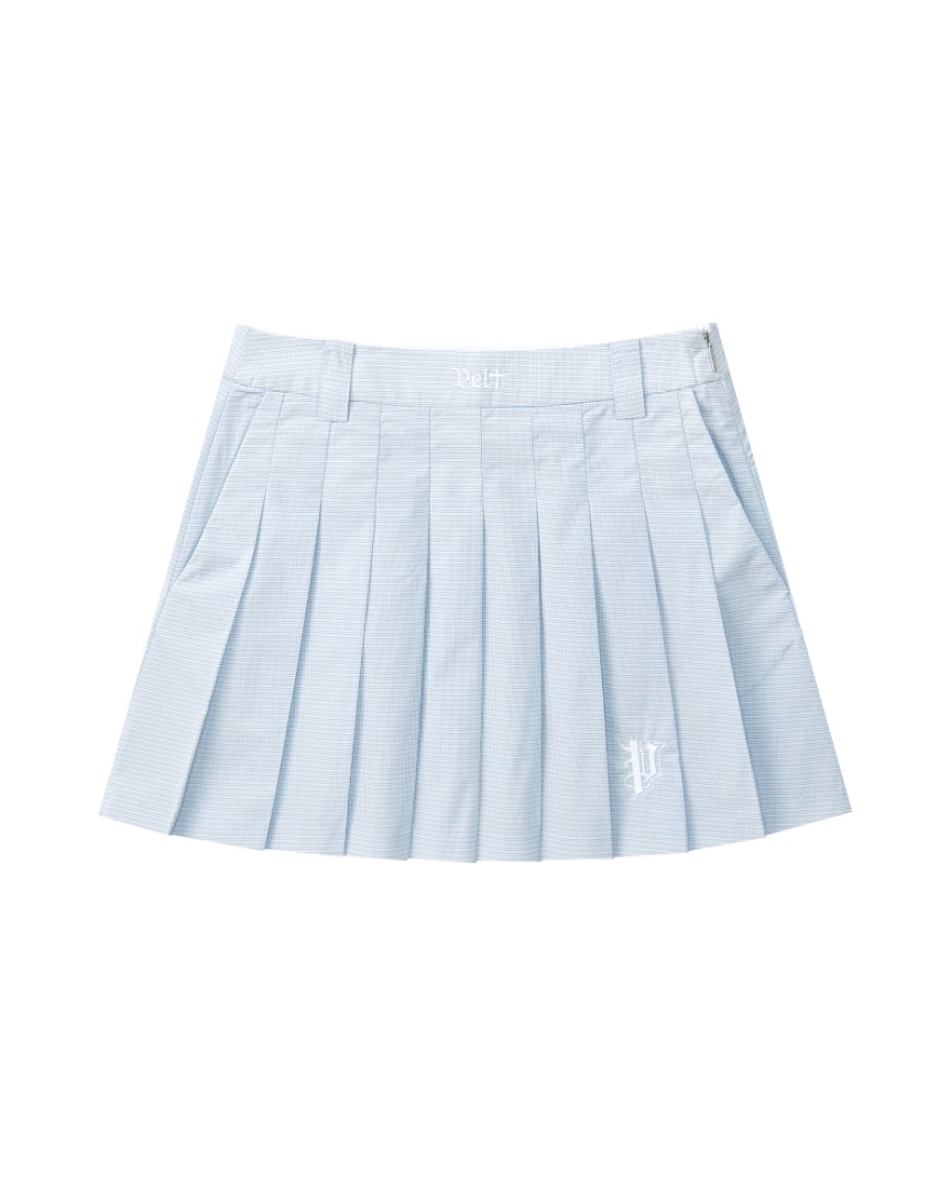 Chân váy golf nữ xếp ly màu xanh nhạt — Pelt | Seoul Golf Fashion