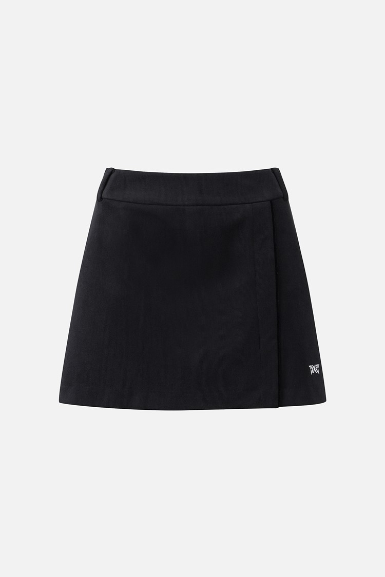 여성 겨울 A라인 랩 스커트 — PXG Skirt