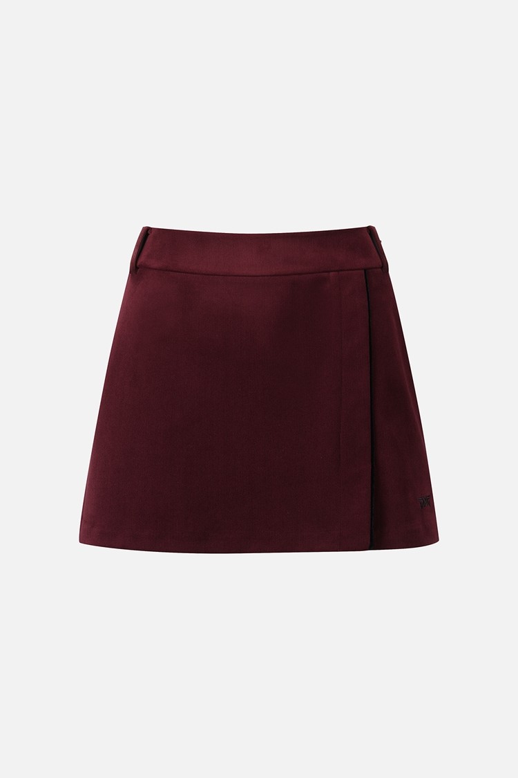 여성 겨울 A라인 랩 스커트 — PXG Skirt