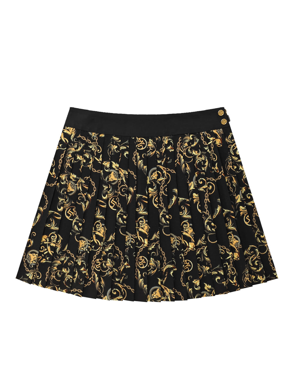 Váy xếp ly kiểu Baroque vàng ánh kim của Utah Panther Chain — UTAA Skirt