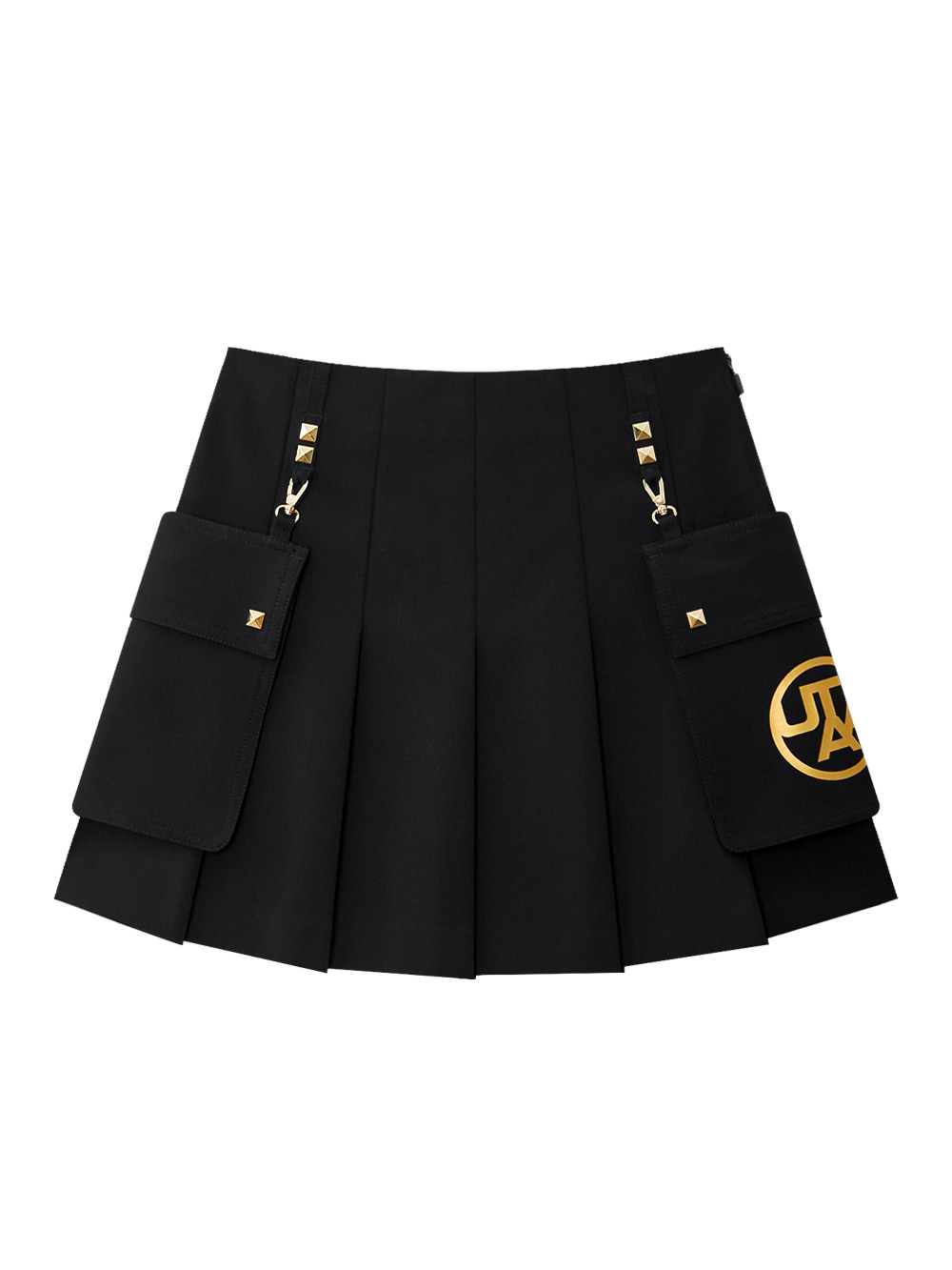Váy xếp ly có túi ngoài đính đinh tán vàng Utah — UTAA Skirt