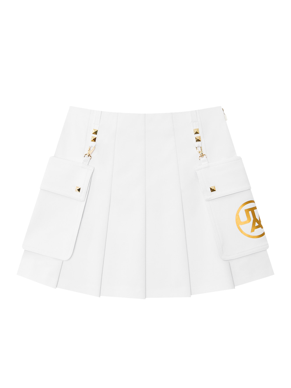 Váy xếp ly có túi ngoài đính đinh tán vàng Utah — UTAA Skirt