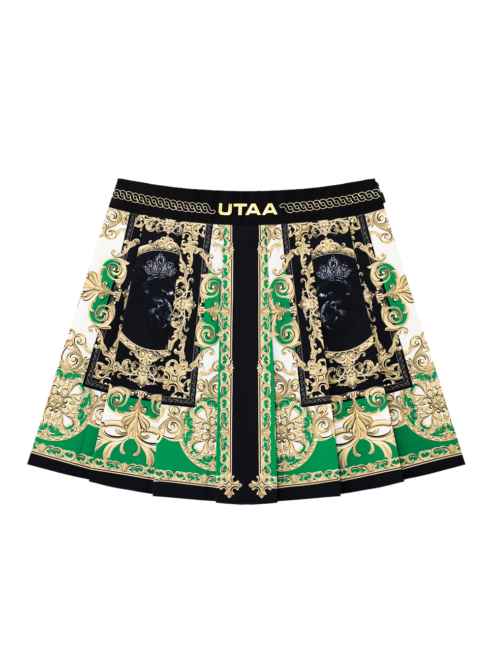 Váy xếp ly ngắn kiểu Baroque vàng Utah — UTAA Skirt