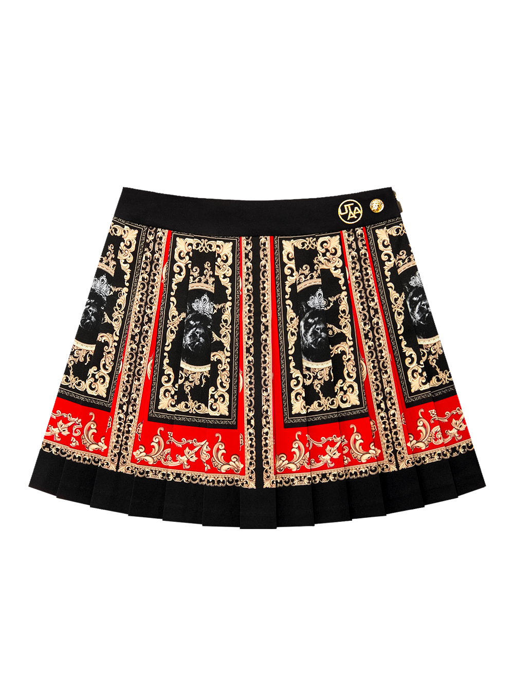 Váy xếp ly Utah Ducat Baroque Black Line — UTAA Skirt