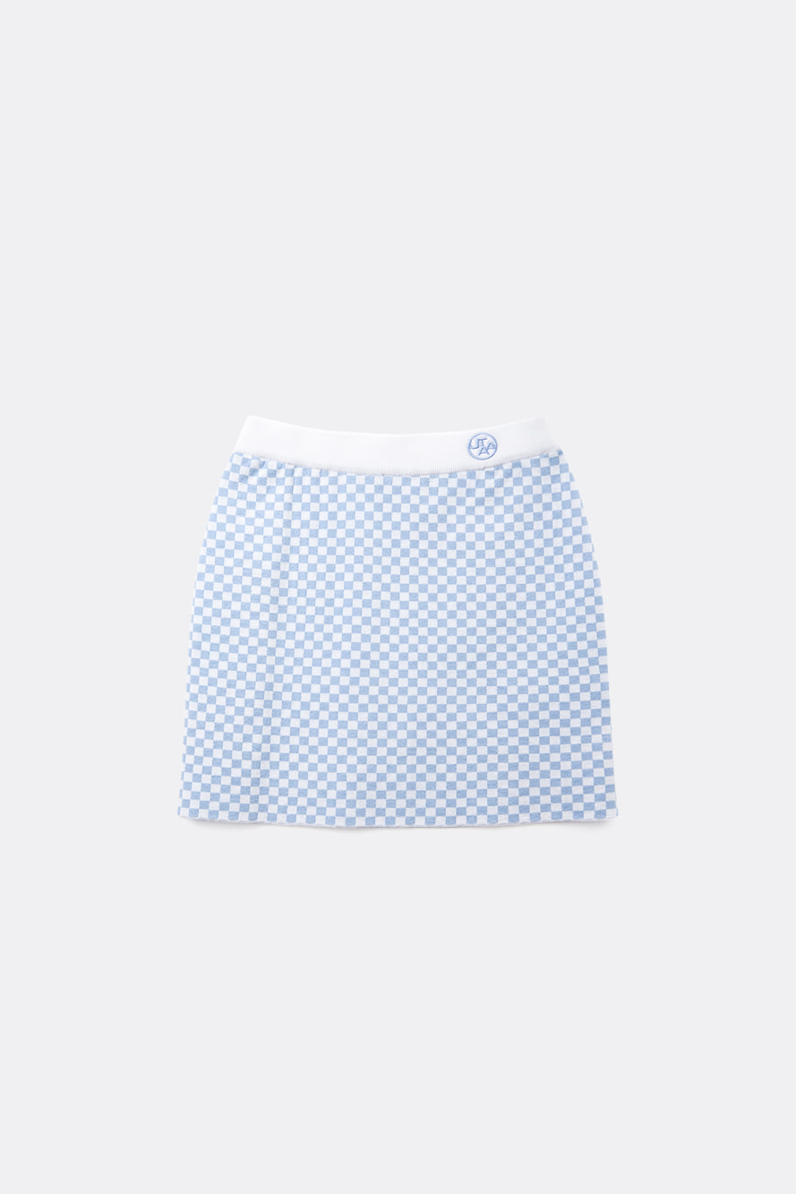 Chân váy chữ H dệt kim kẻ caro màu sắc biểu tượng Utah — UTAA Skirt