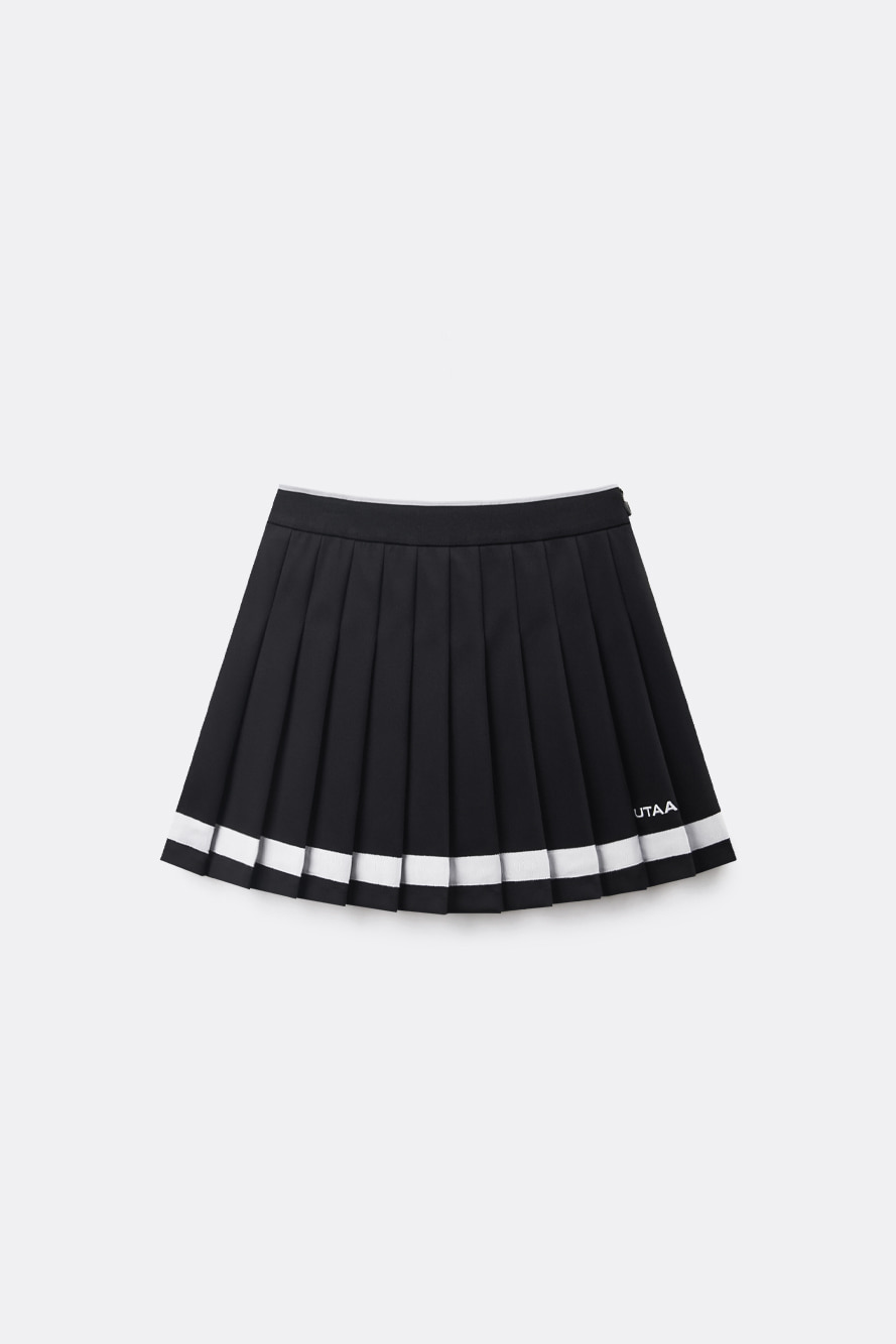 Váy xếp ly hai đường kẻ màu xám Utah — UTAA Skirt
