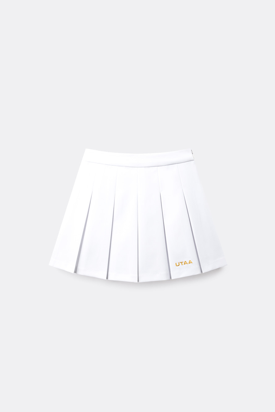 Váy xếp ly có túi in huy hiệu vàng Utah. — UTAA | Seoul Golf Fashion