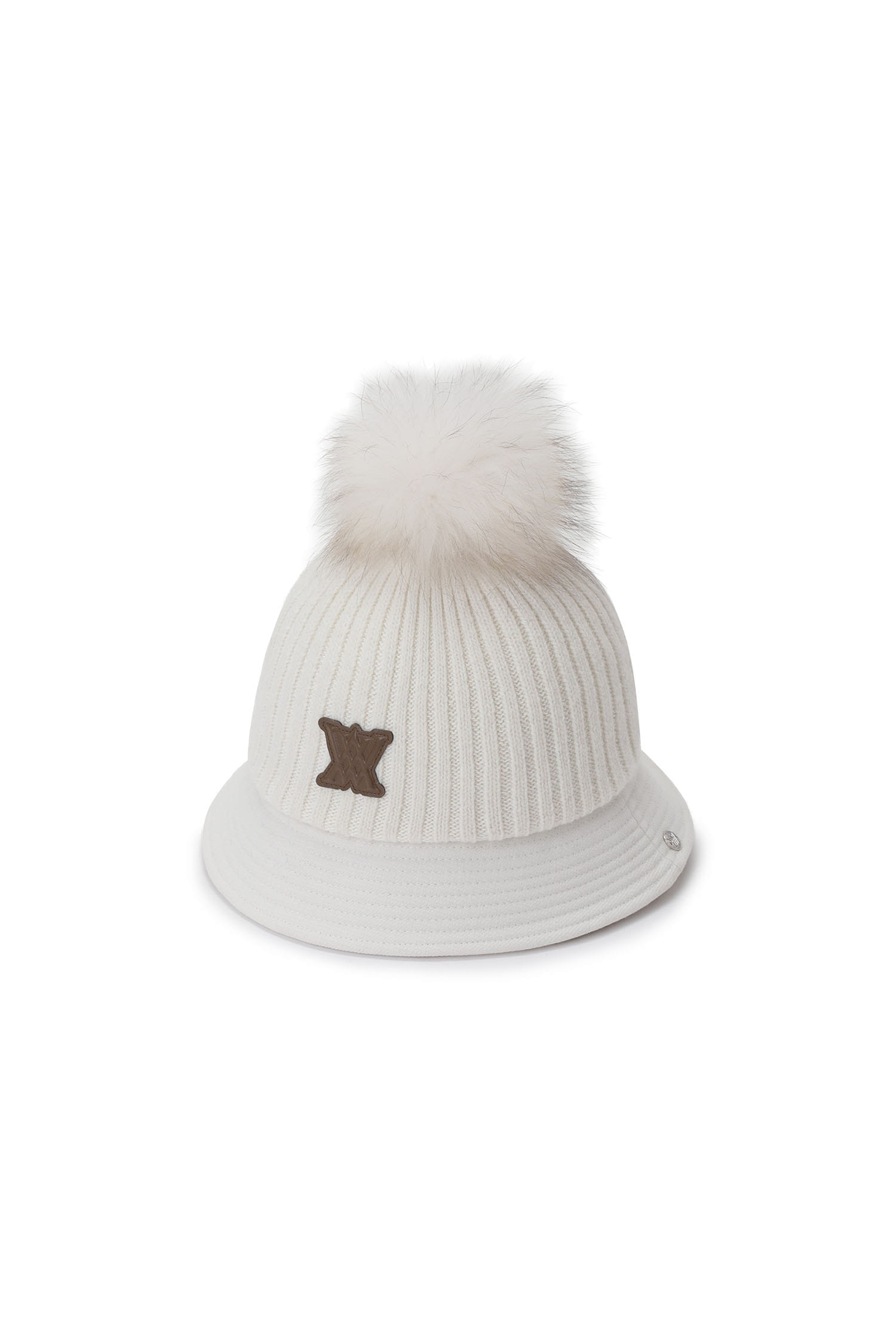 (W) WOVEN KNIT MIX BUCKET HAT_OW — Anew | Seoul Golf Fashion