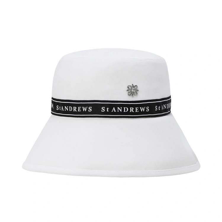 Mũ golf nữ — St Andrews (Trắng) — St Andrews | Seoul Golf Fashion