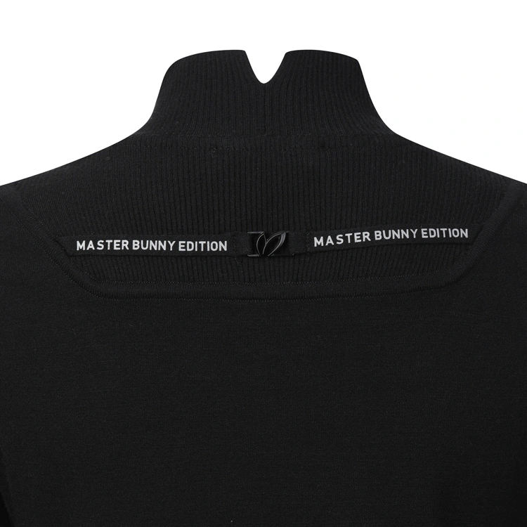 Áo knit golf nữ cổ cao màu đen — ảnh 5