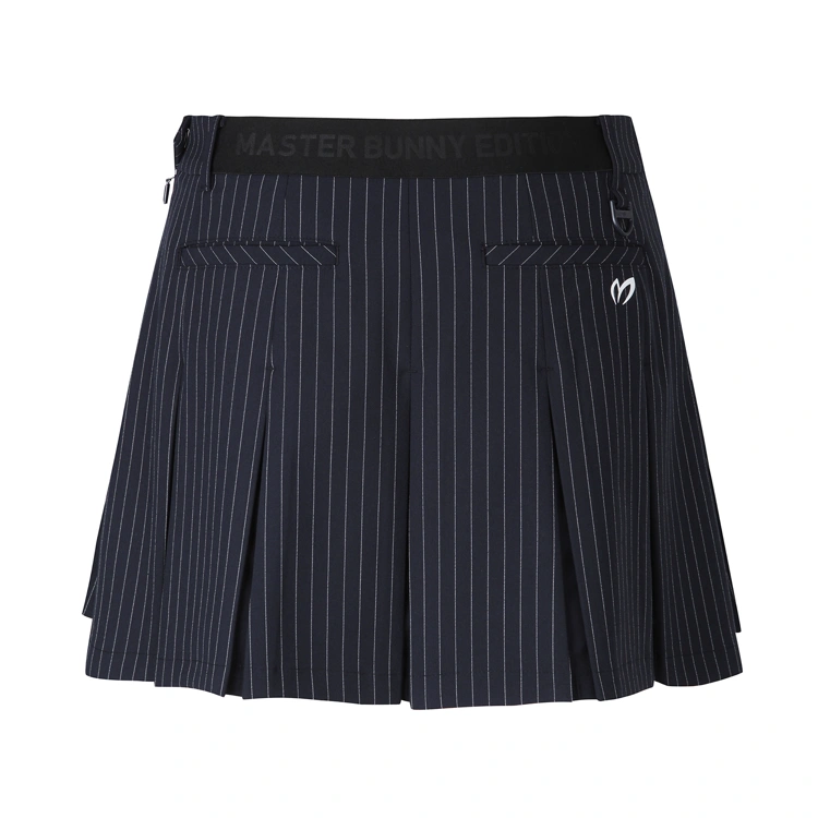 Chân váy golf nữ xếp ly sọc trắng xanh navy — ảnh 3