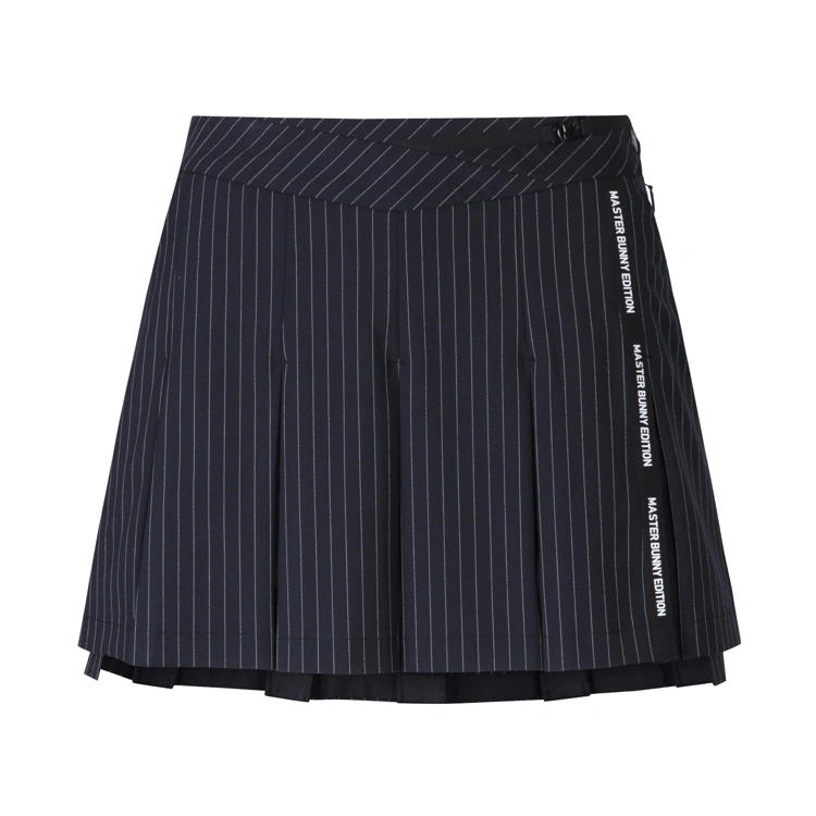 Chân váy golf nữ xếp ly sọc trắng xanh navy — ảnh 2