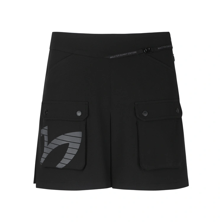 Váy golf nữ Master Bunny Edition màu đen dáng ngắn có túi hộp trước