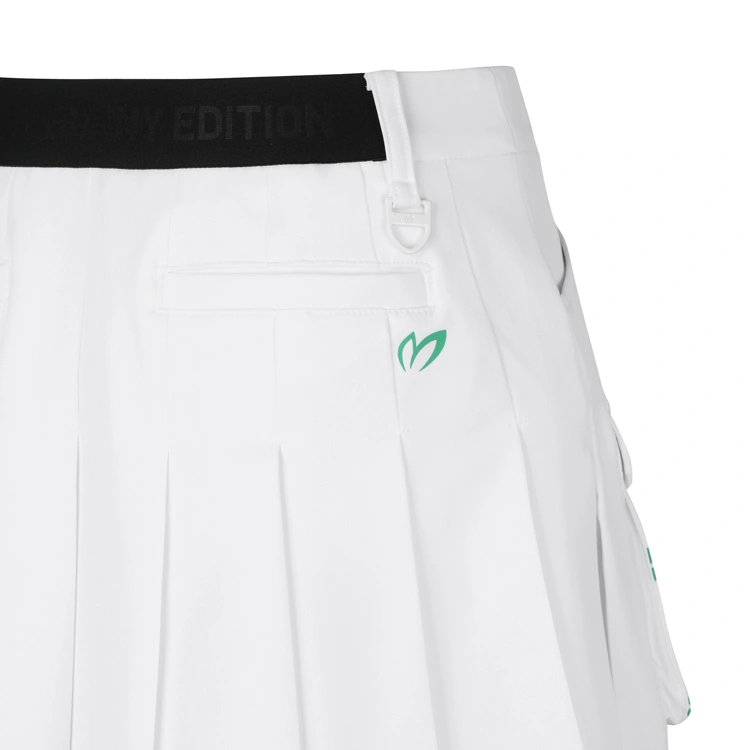 Váy golf nữ dáng chữ A phối túi hộp màu trắng — ảnh 4