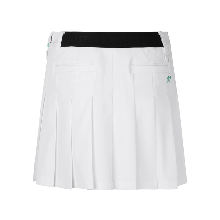 Váy golf nữ dáng chữ A phối túi hộp màu trắng — ảnh 2