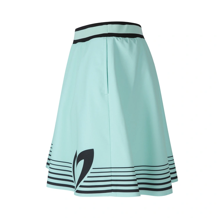 Váy golf nữ dáng xòe màu xanh mint viền đen — ảnh 3