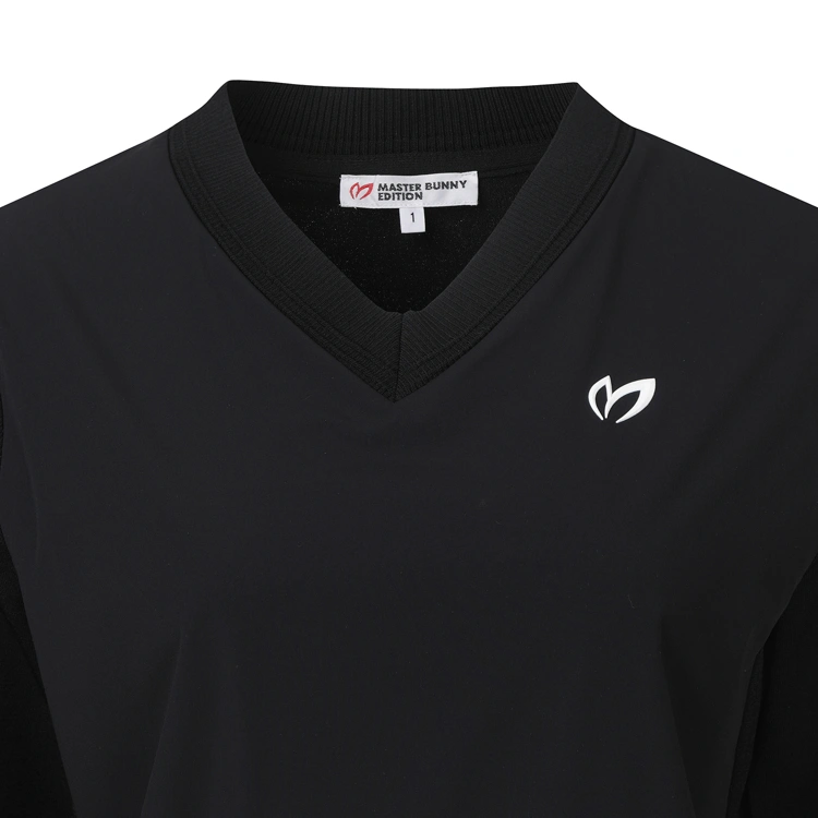 Áo knit golf nữ cổ tim màu đen — ảnh 3
