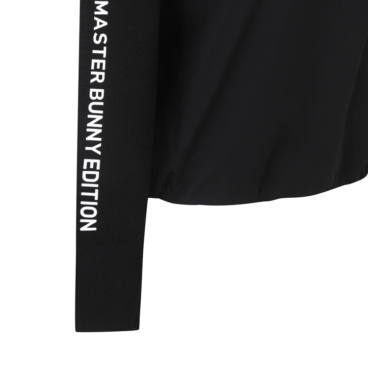 Áo knit golf nữ cổ tim màu đen — ảnh 4