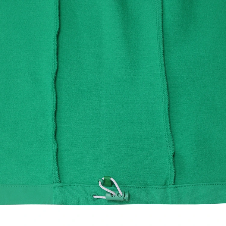 Áo knit golf nữ cổ tim màu xanh lá — ảnh 5