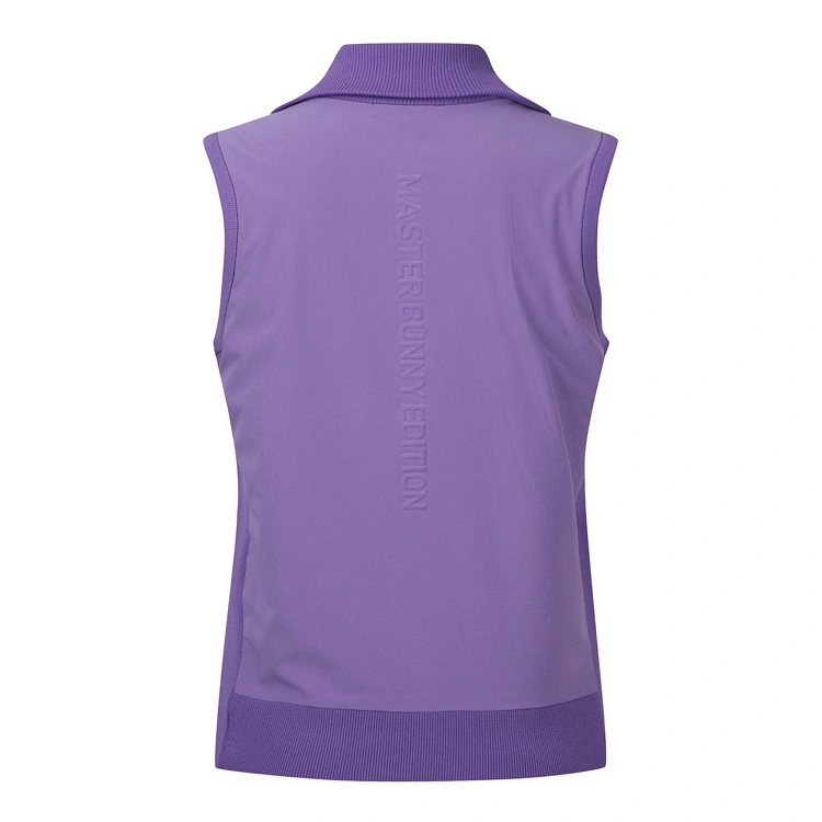 Áo vest golf nữ không tay cổ đứng màu tím — ảnh 2