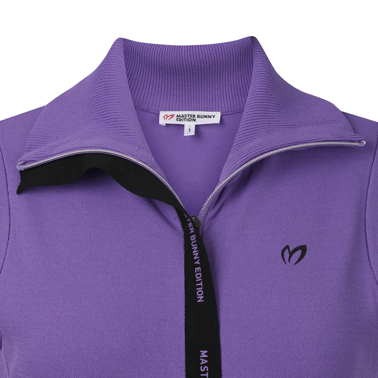 Áo vest golf nữ không tay cổ đứng màu tím — ảnh 3