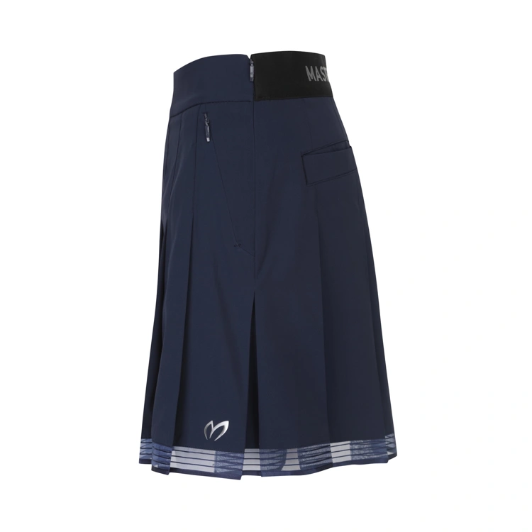 Chân váy golf nữ xếp ly phối viền sheer xanh navy — ảnh 4