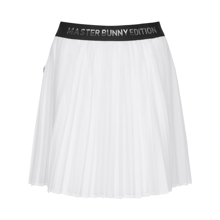 Chân váy golf xếp ly trắng phối thun in logo Master Bunny Edition — ảnh 2